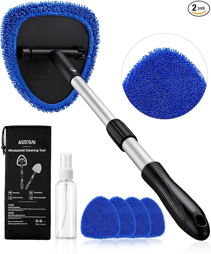 AstroAI 21" Extra-Long Windshield Cleaner Tool & Car Interior Detailing Kit | by AstroAI