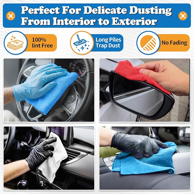 Shop Towels, Microfiber Cleaning Cloth Bulk, Microfiber Towels - Image 3