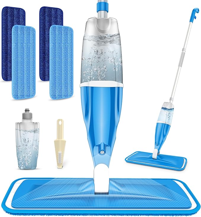 Spray Mop for Floors Cleaning: Hardwood Floor Mop Microfiber Wet Dust Mops | by EXEGO