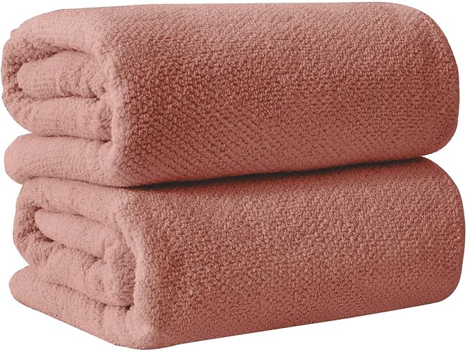Great Bay Home 100% Cotton Oversized 2 Pack 68x35 Extra Large Towel Set by GreatBayHome