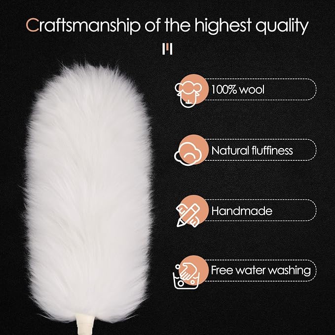 Extendable Lambswool Duster 29-110 Inch, Anti-Static Flexible Head, Stainless - Image 3