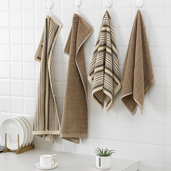 Kitchen Dish Towels for Drying Dishes, Large Cotton Kitchen Towels, Stripped - Image 7