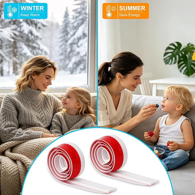 Adjustable Under Door Draft Stopper Filler Seal Blocker, 2 Pack | Door Seal - Image 4