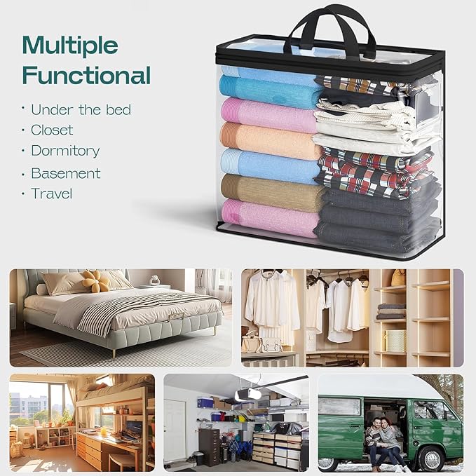 Hopack Under Bed Storage Bags Organizer, 22L Clear Storage Bags, Bags Organizer - Image 7