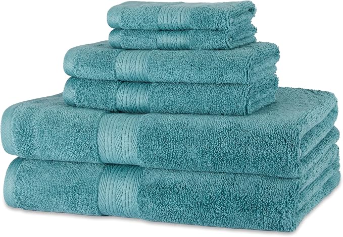 Amazon Basics Fade-Resistant Soft & Absorbent Bath, Hand and Washcloth Towel Set by AmazonBasics