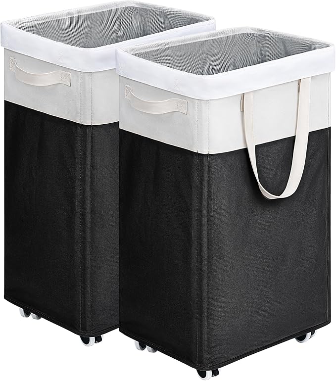Goodpick 2-Pack Rolling Laundry Basket by Goodpick