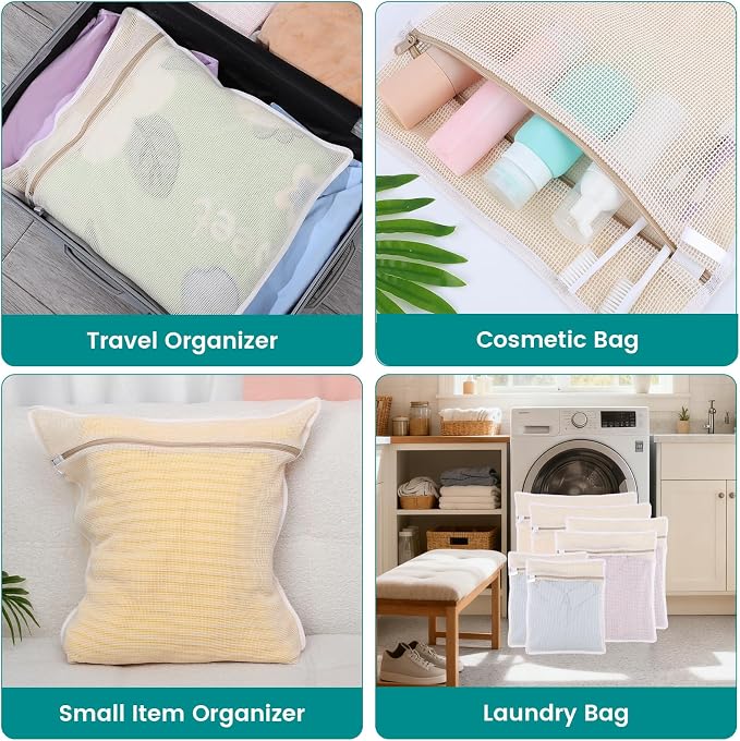 Dntorx 6 Pack Durable Cotton Mesh Laundry Bags - Image 7