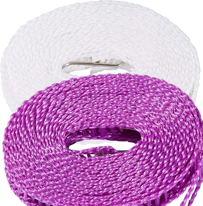 Foshine 2 Pack Clotheslines 1.64ft Length Camping Drying Rope Portable - Image 3