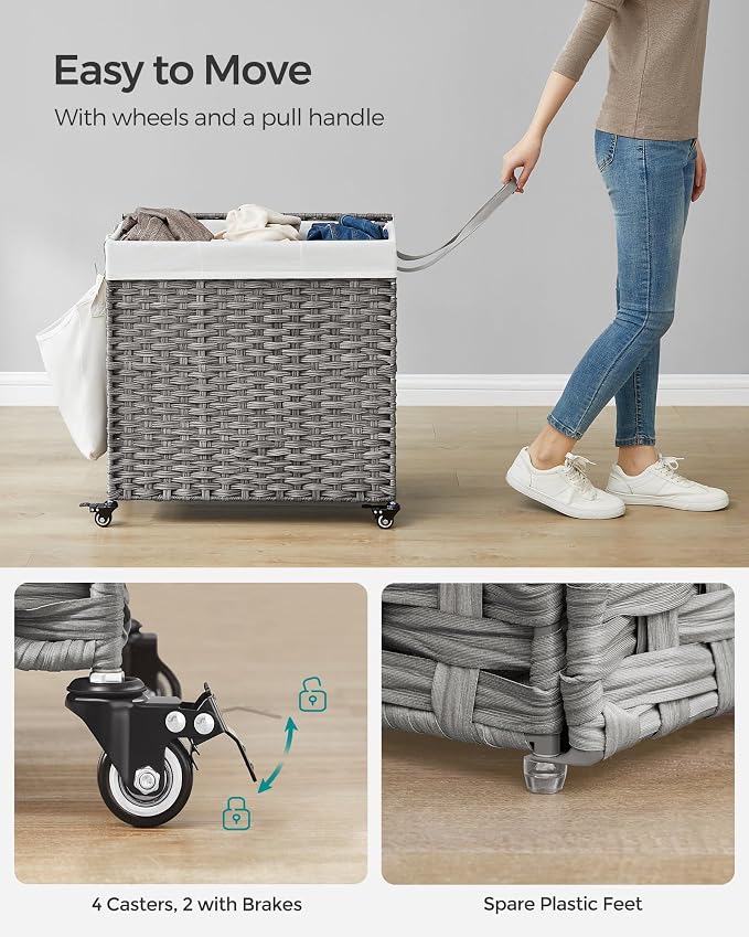 SONGMICS Rolling Laundry Hamper - Image 4