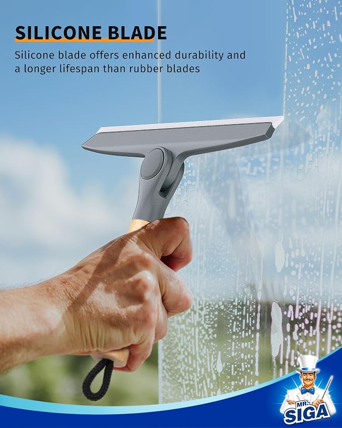 MR.SIGA Silicone Squeegee for Shower Door, 10 inch, showers and glass surfaces - Image 6