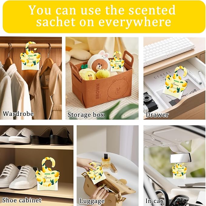 15 Packs Lemon Scented Sachets Bag - Image 2