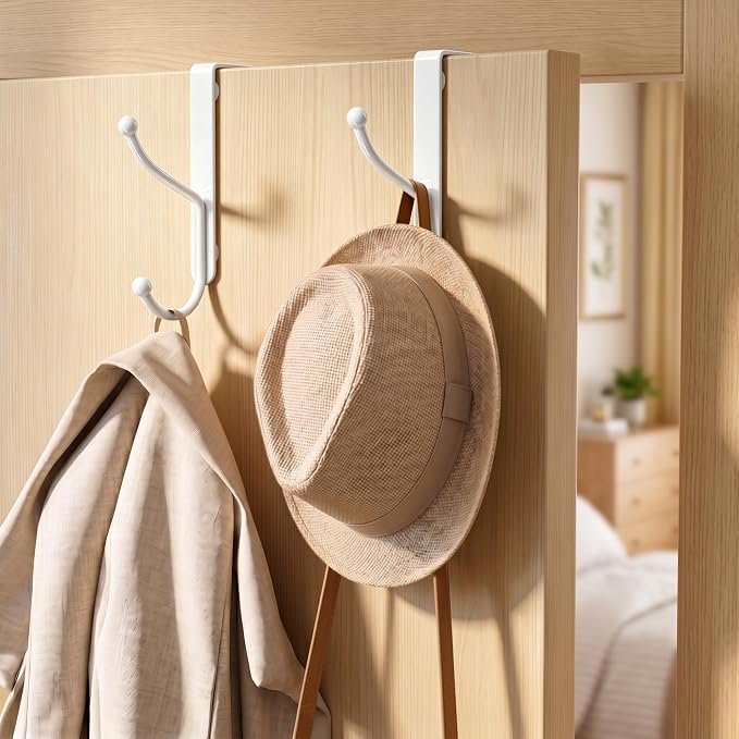niffgaff Over Door Hook 2-Pack, Heavy Duty Door Hanger, Fits Interior Doors 1.4 - Image 2