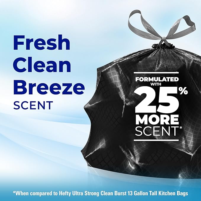 Hefty Ultra Strong Signature Scents 13G Trash Bags, Fresh Clean, 80ct | 13 - Image 4