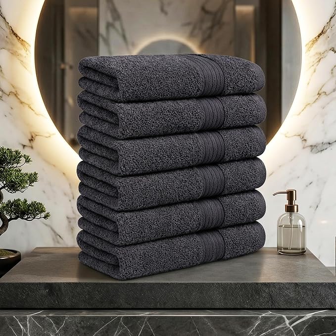100% Cotton Hand Towels 18x28 Inches, 600 GSM, Soft & Absorbent - Image 2