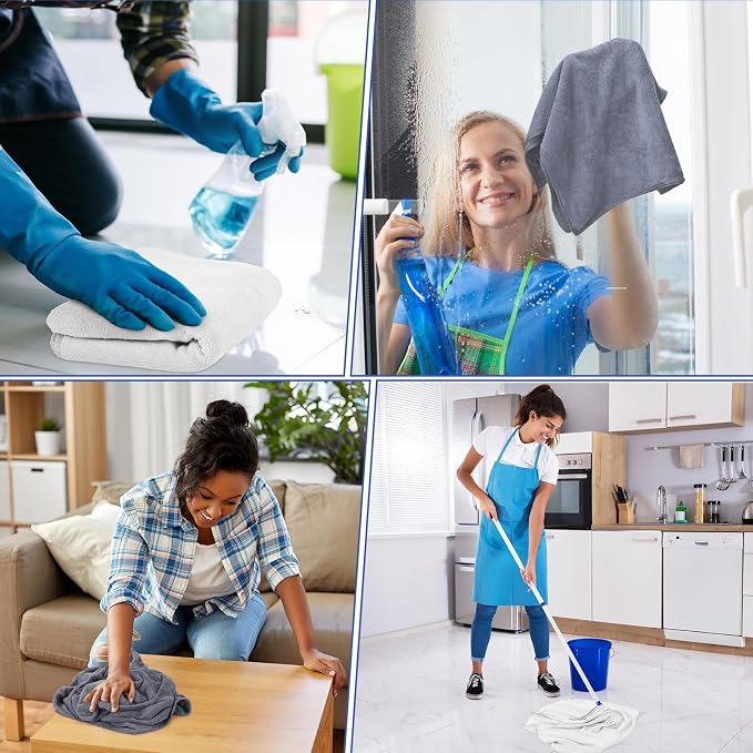 SmoothNovelty 10 Pcs Extra Large Microfiber Cloth 30" x 20" Large Floor - Image 7