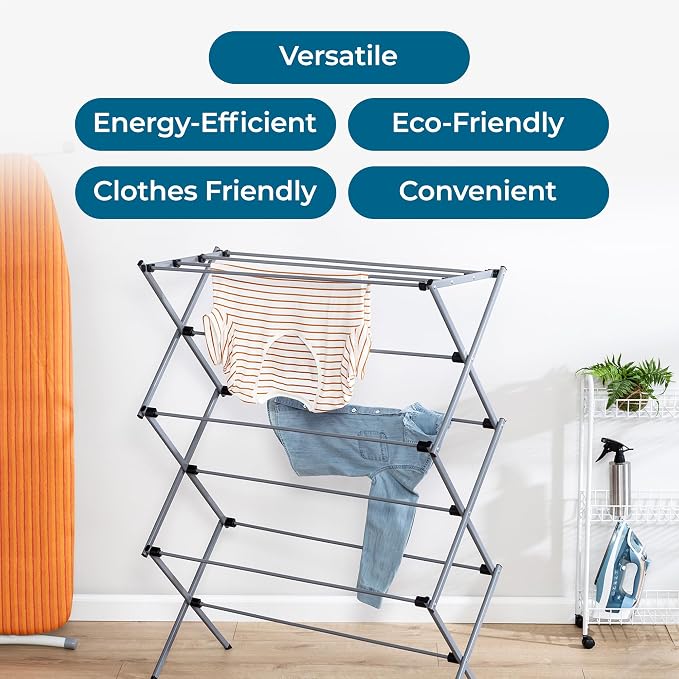 Honey-Can-Do Oversized Collapsible Clothes Drying Rack, 50 lb - Image 4