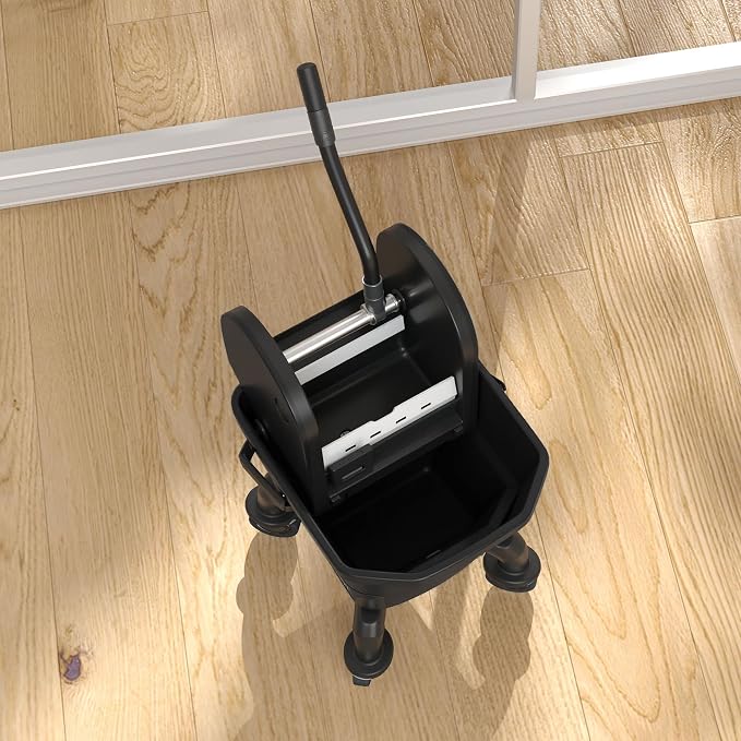 HOMCOM Mop Bucket with Wringer on Wheels, 27.5 Quart, with Mop - Image 8