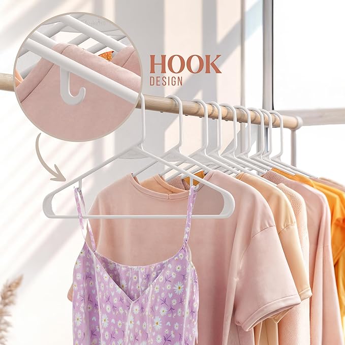 Plastic Hangers 20 Pack White - Image 5