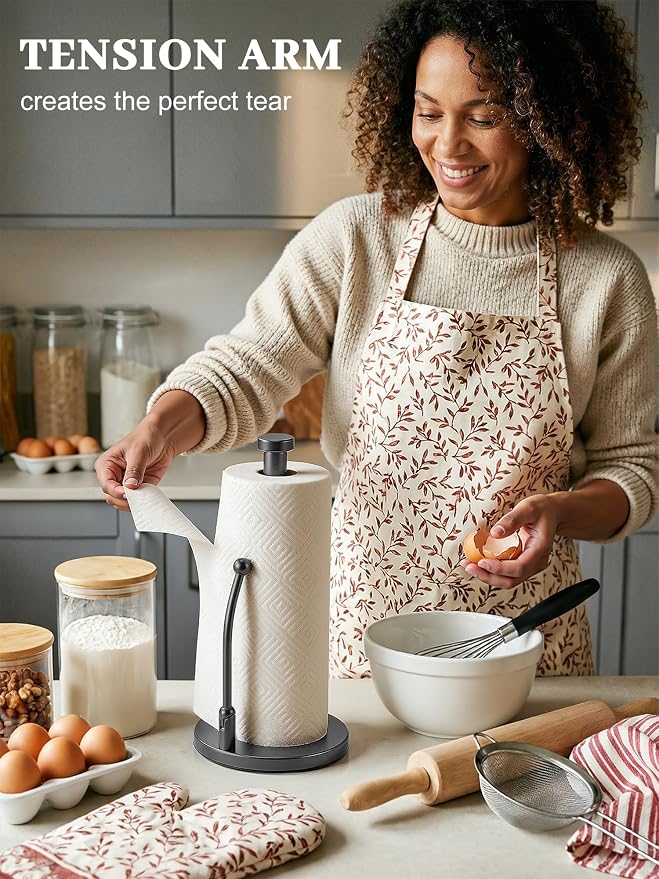 SMARTAKE Paper Towel Holder Countertop, Non-Slip Weighted Base - Image 8