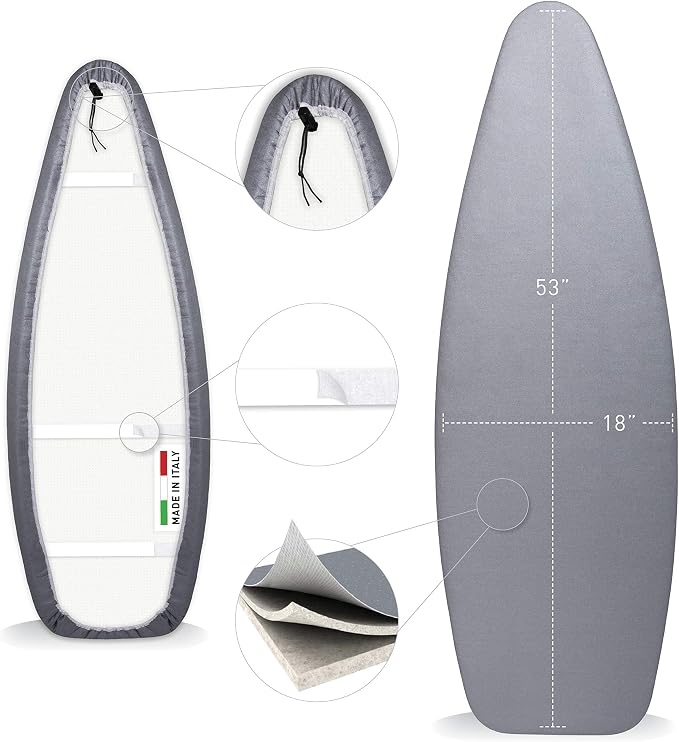 TIVIT Oval Ironing Board Cover 18 x 53” – Made in Italy, Alumitek PRO - Image 5