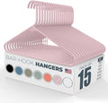 Plastic Hangers 15 Pack – Made in The USA – 6lb Capacity Standard Clothes by NeatiesHangers