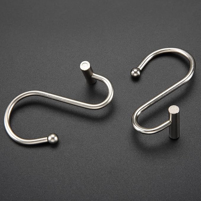 Nickel Shower Curtain Hooks, Rust Proof Shower Curtain Rings - Image 3