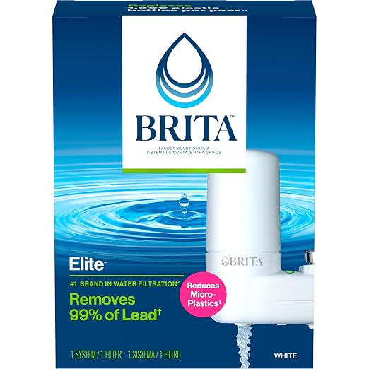 Brita Faucet Mount Water Filter System, No-Wait Filtration, Easy Install by Brita