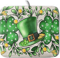 St Patrick's Day Shamrock Dish Drying Mat 16x18 inch Eucalyptus Leaves Dishes by Giwawa