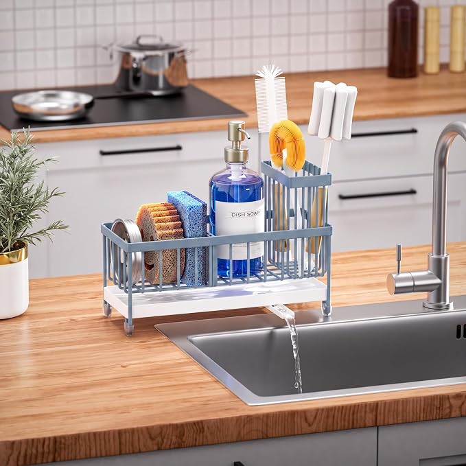 Cisily Sponge Holder for Kitchen Sink, Sink Caddy Organizer - Image 7