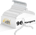 Quality Hangers 96 Pack Clear Plastic Hangers by QualityHangers