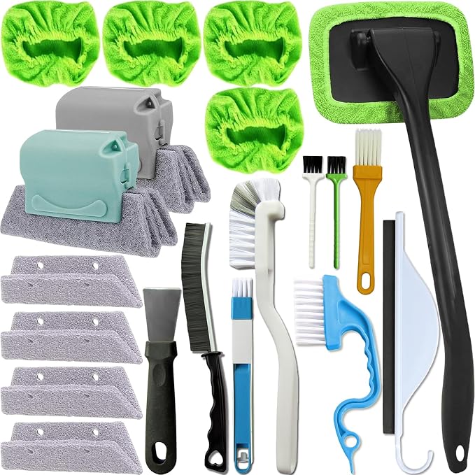 CRAFNEW Window Track Cleaner Kit, window sills, shower doors, bathroom mirrors by CRAFNEW