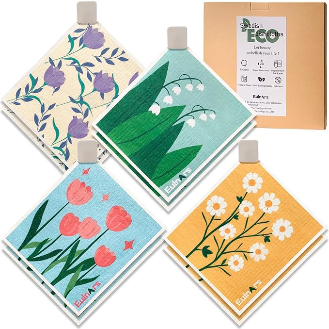 Eulnars Reusable Paper Towels, Swedish Dishcloths by Eulnars