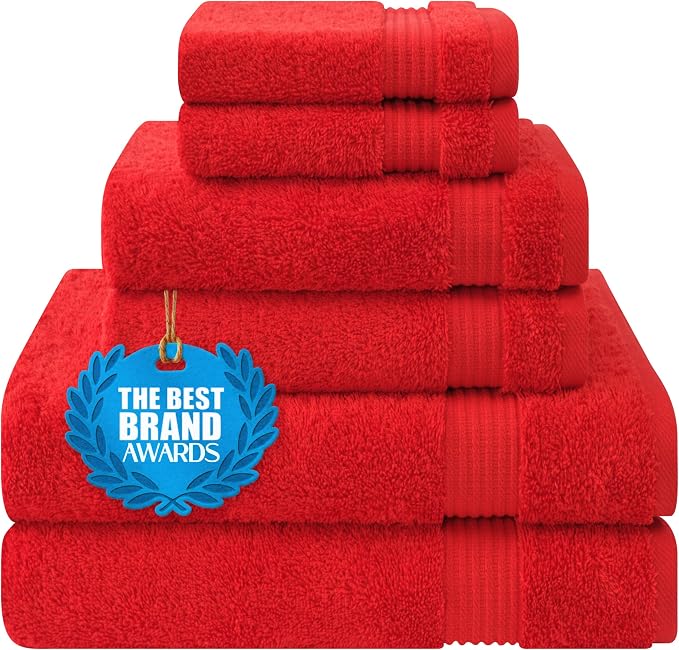 Cotton Paradise 100% Cotton Turkish Towel Set, Soft Absorbent Quick Dry by UNITEDHOMETEXTILE