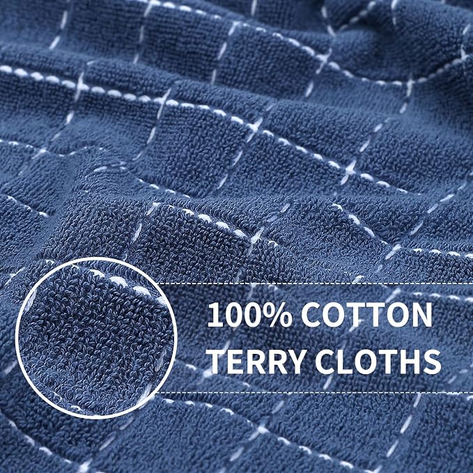 Homaxy 100% Cotton Terry Kitchen Towels, 4 Pack - Image 2