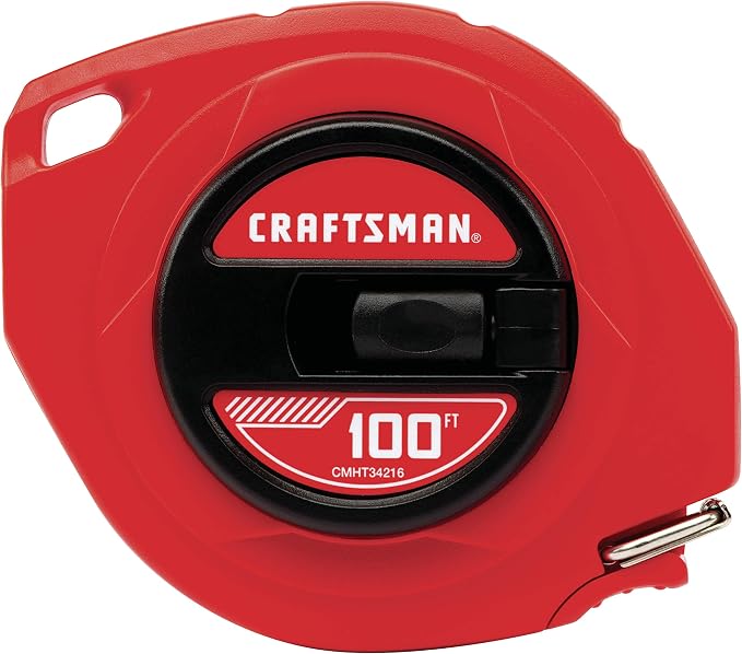 CRAFTSMAN 100-ft Tape Measure, Easy-Wind Steel Blade by CRAFTSMAN