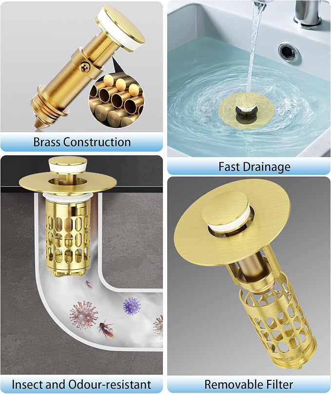QYHNYJF Upgraded Bathroom Sink Stopper - Image 4