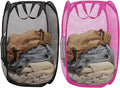 Pop Up Laundry Hamper Pack of 2 Mesh Collapsible Laudry Baskets by Aplter