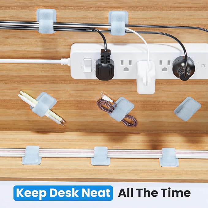 Cable Management Under Desk, Enhanced up to 15 Cord Organizer20 Pair | Reusable - Image 2