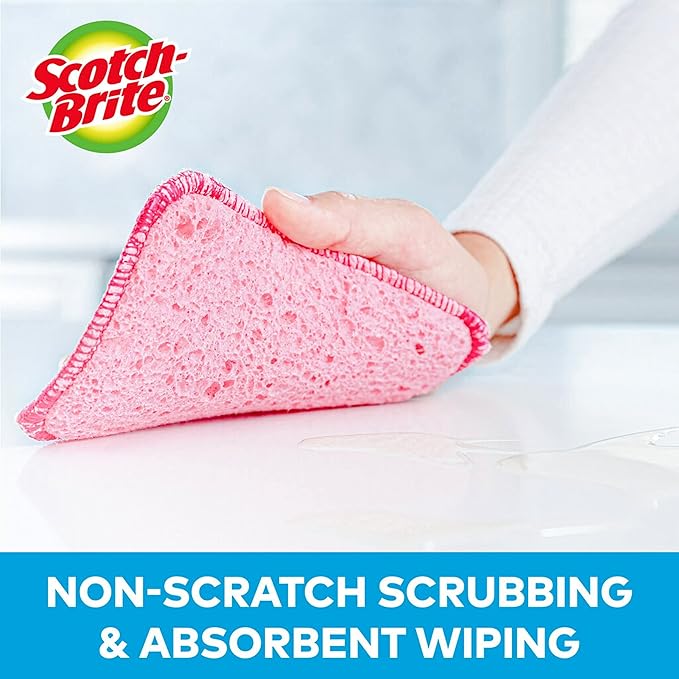 Scotch-Brite Dobie Sponge Cloths | Scrub & Wipe | Non-Scratch | Absorbent | 2 - Image 3