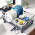 SNTD Dish Drying Rack for Small Kitchen Counter, 12.9" W x 16.9" L, Rotating by SNTD