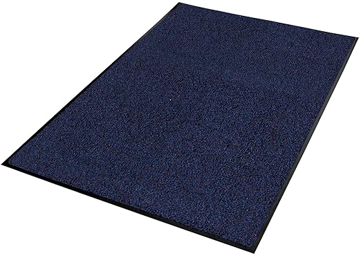Guardian Floor Protection 94031220 Platinum Series Indoor Wiper Floor Mat, Rubber with Nylon Carpet, 3' Length, 12' Width, Blue