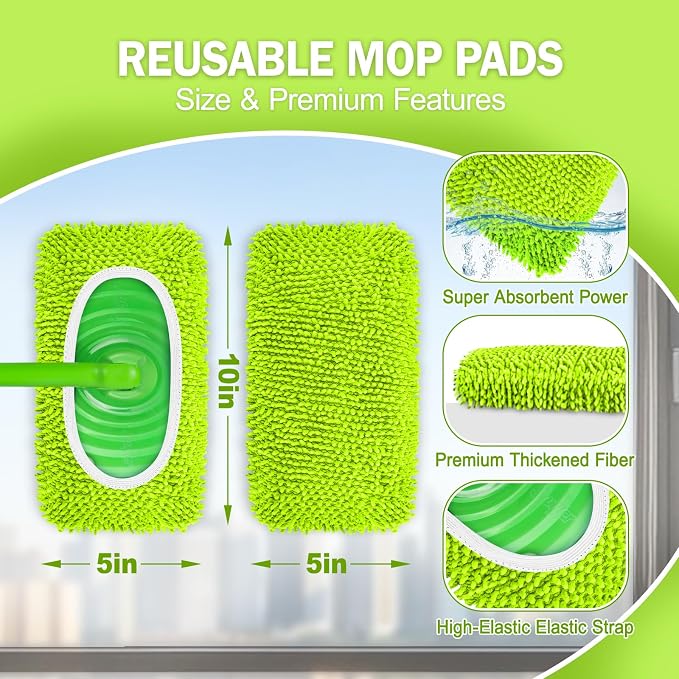 8 Pack Reusable Mop Pads Compatible - Image 3