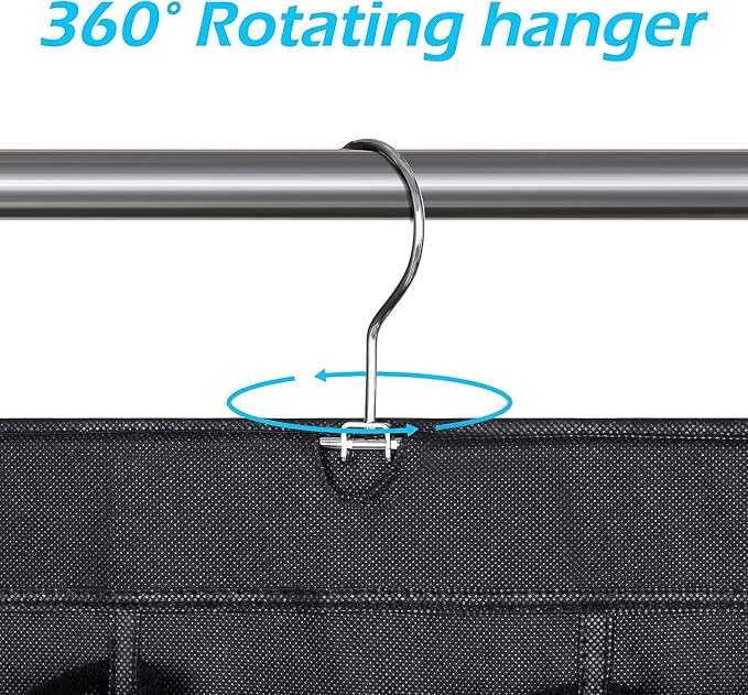 MISSLO 30 Large Pockets Dual Sided Hanging Shoe Rack - Image 4