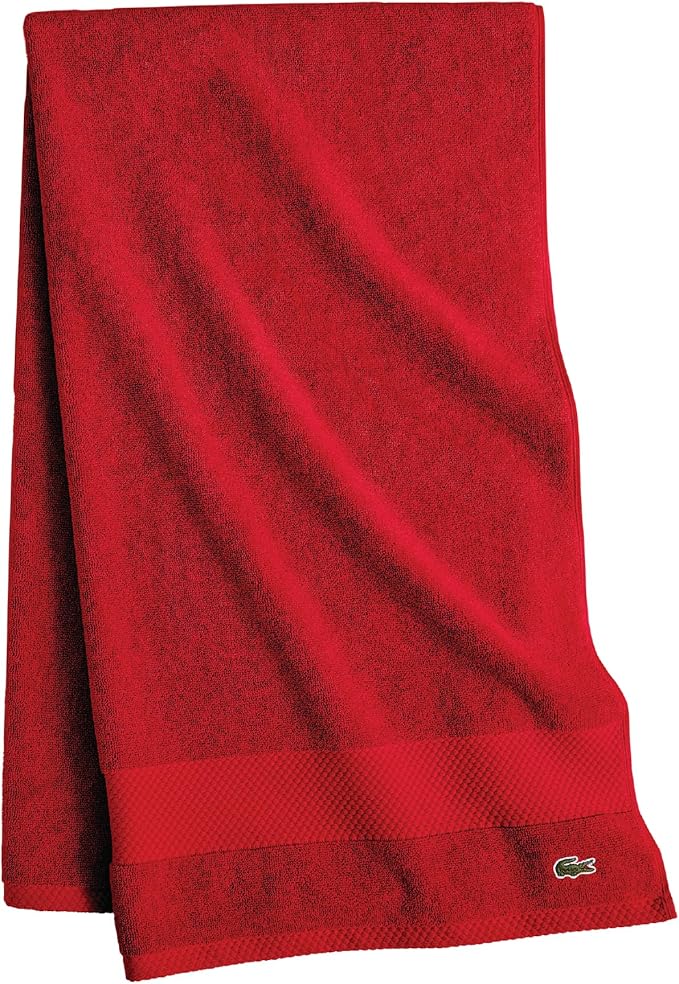 Lacoste Heritage 100% Supima Cotton Bath Sheet 35" x 70", Formula 1 | Highly by Unknown