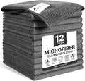 SIFANGKE Microfiber Cleaning Cloth, 12 Pack Grey Cleaning Rags by Unknown