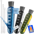 Holikme 6 Pack 4 in 1 Cup Lid Cleaning Brush 3 Straws Bottle Brush, Silicone by Holikme