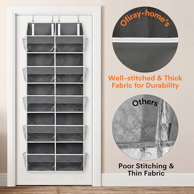 5-Tier Over Door Organizer, 10-Compartment Wide Storage Rack | 20" wide - Image 7