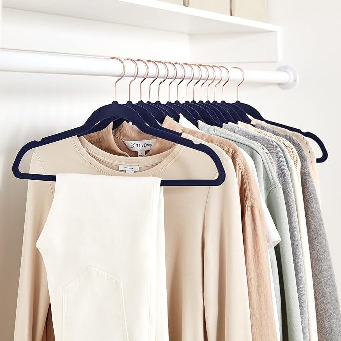Amazon Basics Slim Velvet Non-Slip Space Saving Suit Clothes Hangers, Sturdy - Image 6