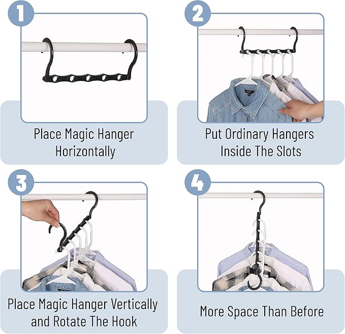 Mr. Pen- Space Saving Hangers, 360° Rotating Hooks | Magic Cascading Hanger - Image 5