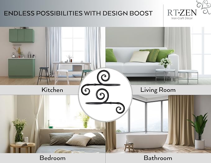 RTZEN Metal Curtain Tiebacks, Drapery Holders - Image 5